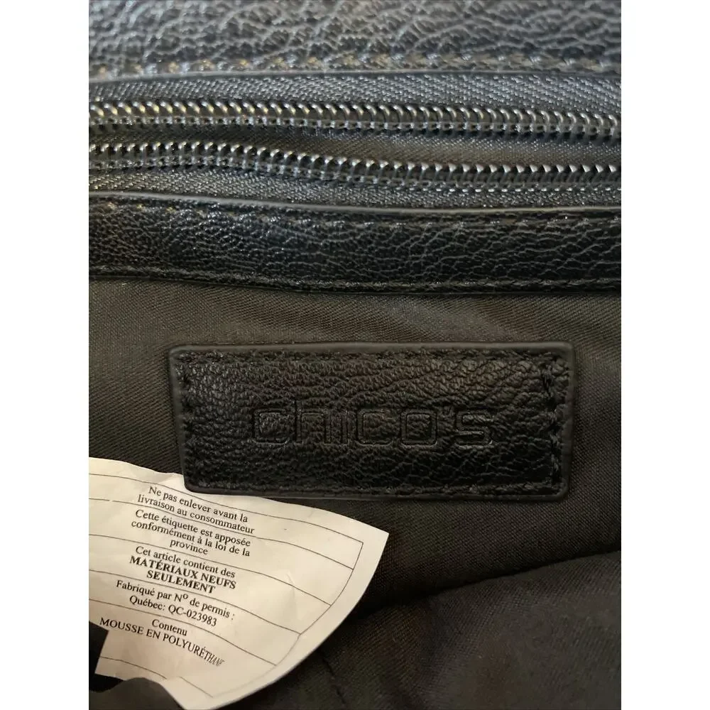 Chico’s Black Gold Sequin Clutch Evening Bag Removable‎ Strap , New without Tags